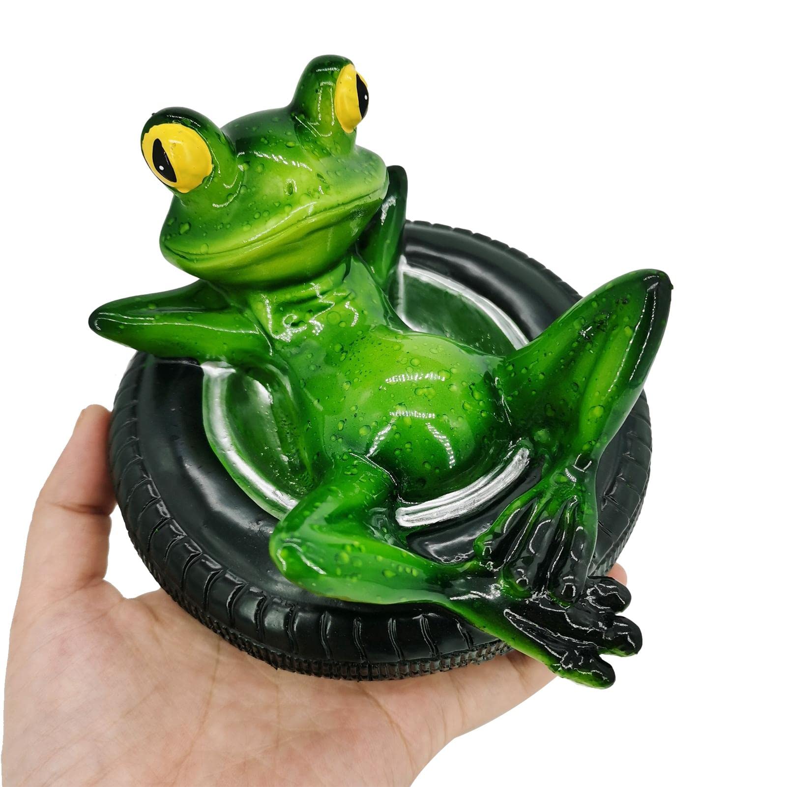 Amazon.co.jp: 池の装飾屋外のカエルの置物,樹脂カエル池